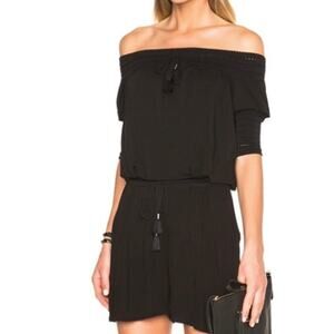 OHNE TITEL Romper Shorts Off Shoulder Black Small
